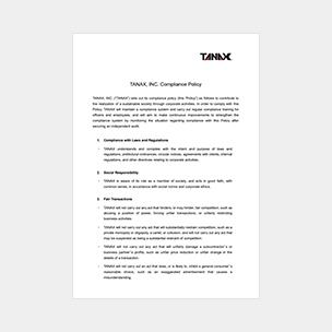 TANAX, INC. Compliance Policy